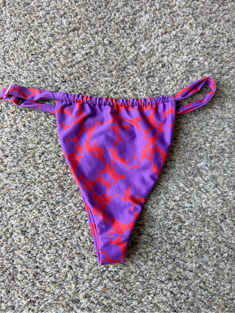 Skatie Bobbi bottoms in Rincon print size M Purple & Red Floral Bikini Bottom - Picture 2 of 3